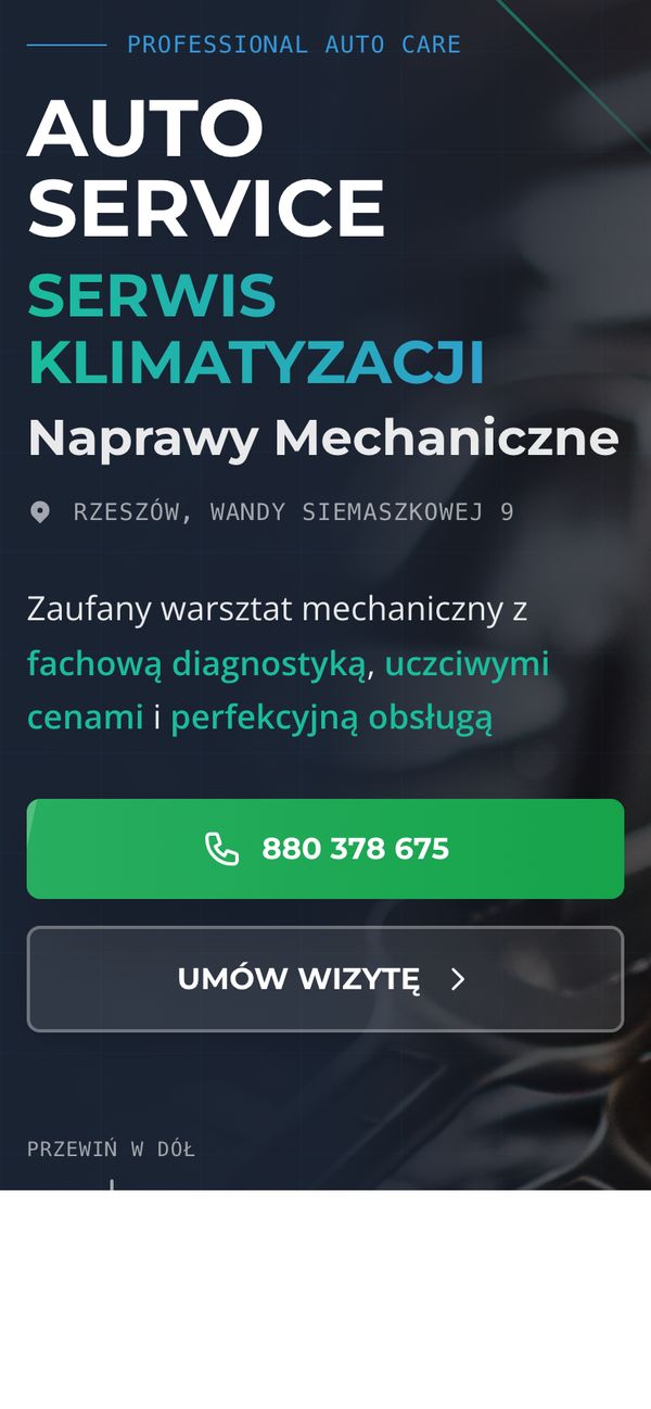 Strona Auto Serwis Costa na telefonie