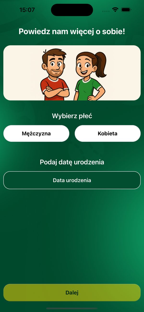 Ekran danych gracza