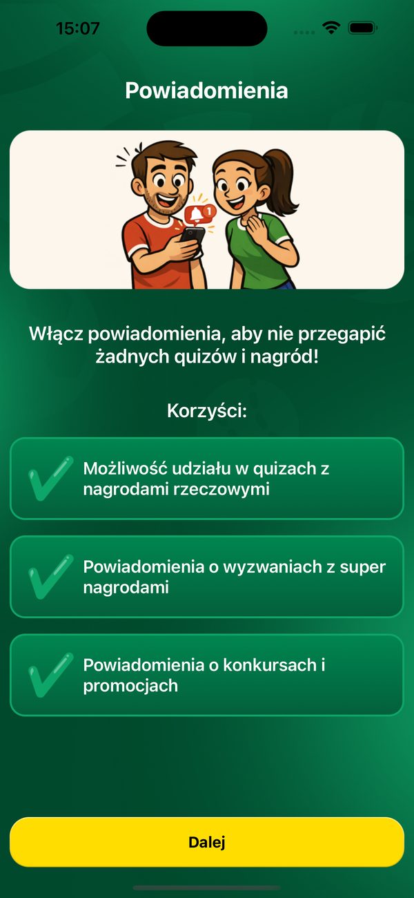 Ekran zgody na powiadomienia