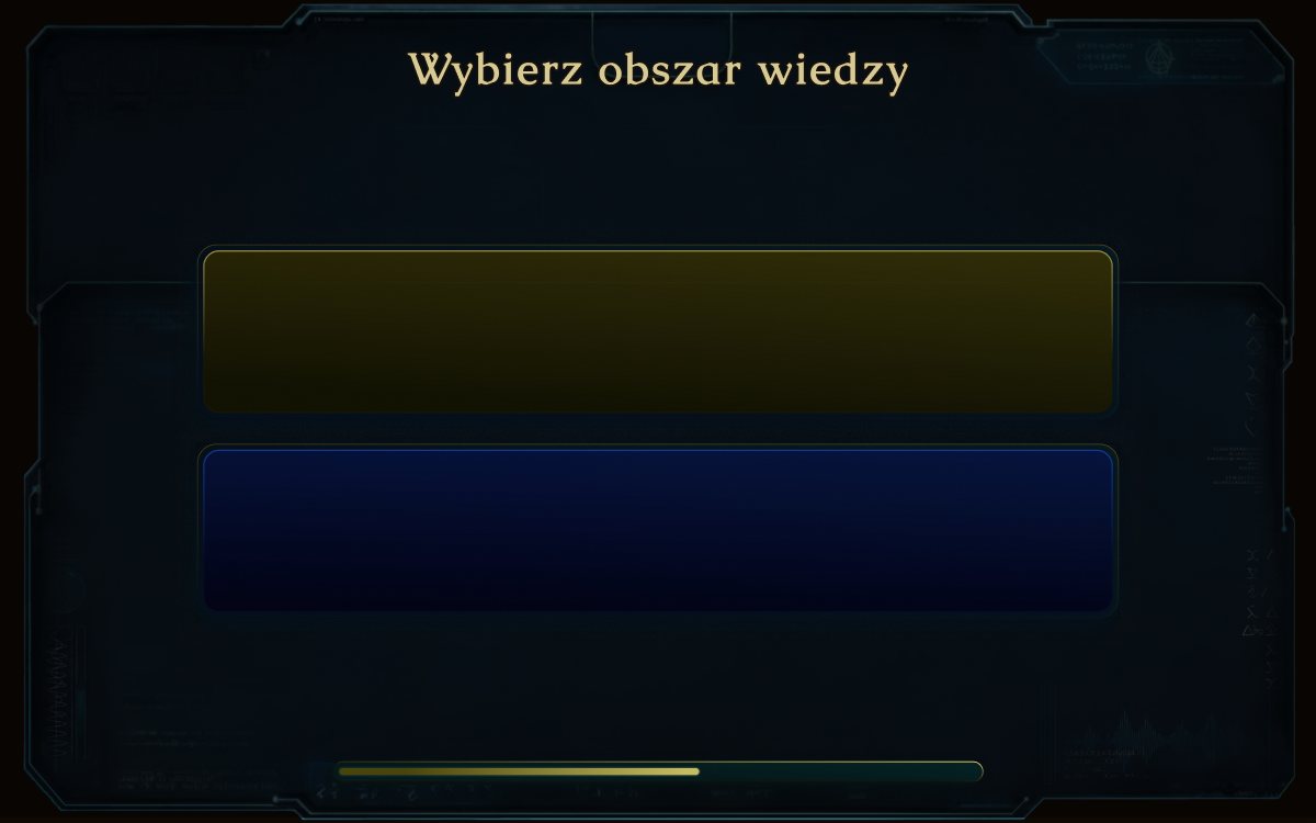 Ekran wyboru obszaru wiedzy
